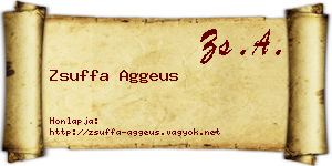 Zsuffa Aggeus névjegykártya
